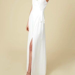 THE ANGELINA FRONT SLIT WRAP in IVORY